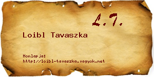 Loibl Tavaszka névjegykártya